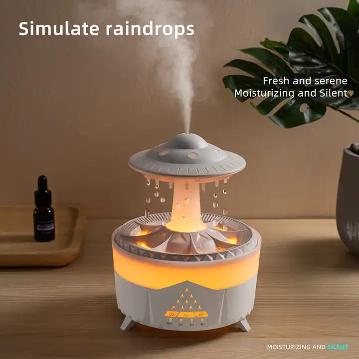 7 Color Lights USB Essential Oil UFO Rain Cloud Humidifier Aroma Diffuser With Remote Control