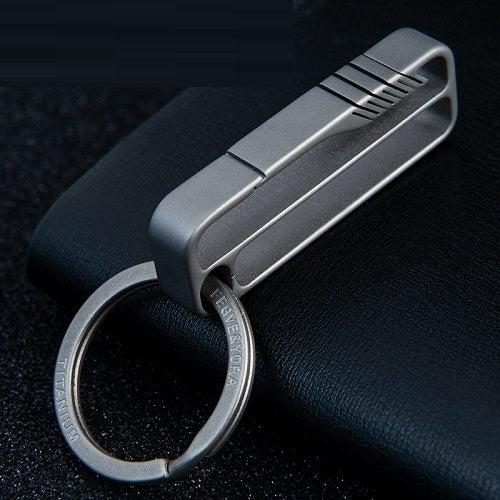 Titanium alloy leather fob model keychain gift key