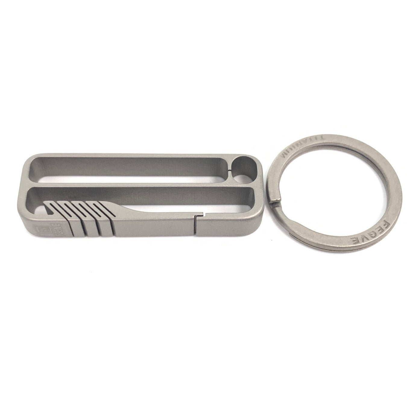 Titanium alloy leather fob model keychain gift key